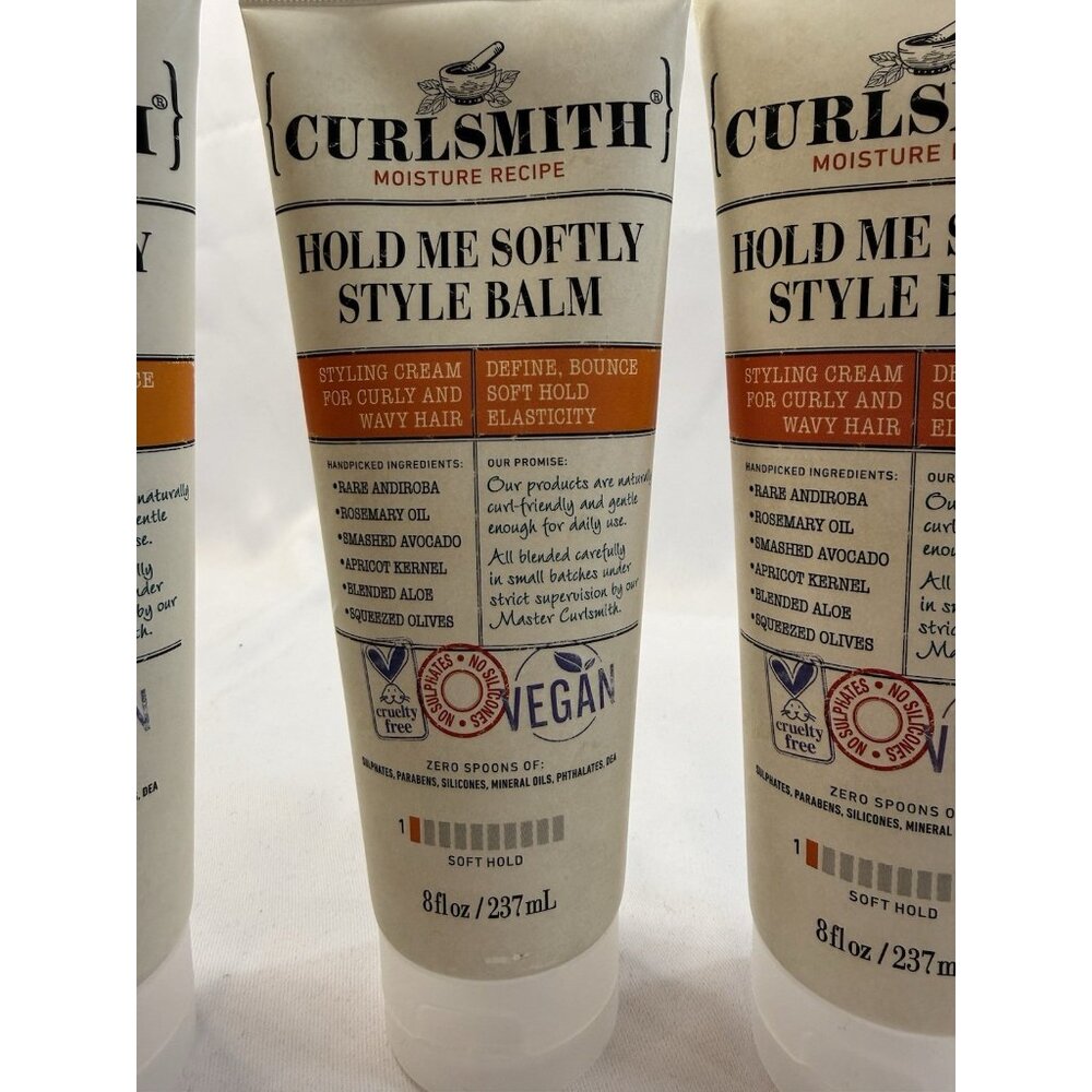 Curlsmith Hold Me Softly Style Balm LOT of 3 Tubes 8 fl oz for Curly Hair *T12 - Picture 2 of 3